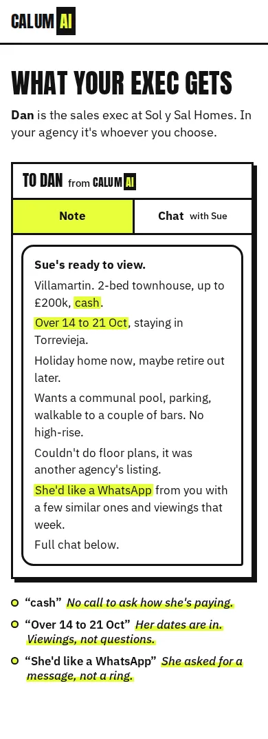 Hand-off: Annotated note mobile